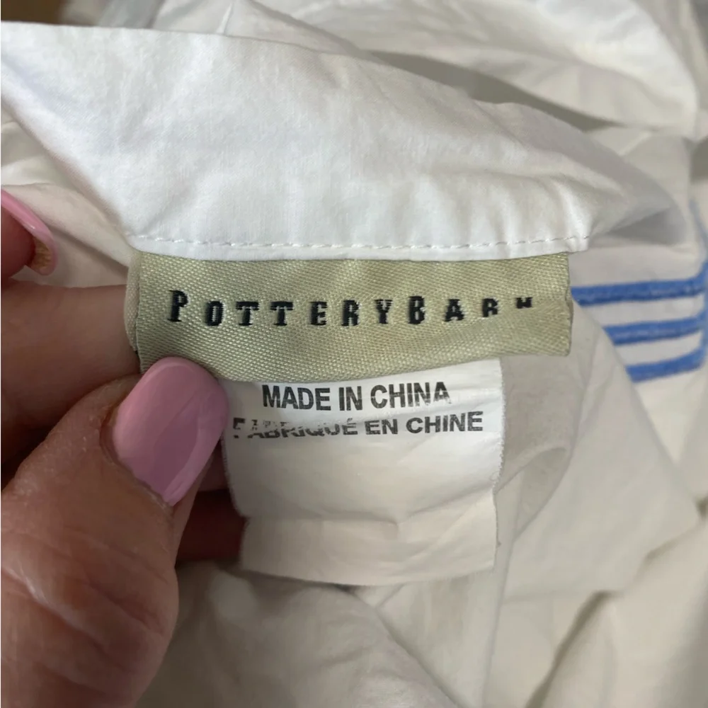Pottery Barn cotton edge detail euro sham cover
